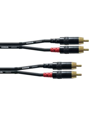 CABLE AUDIO "CORDIAL" 2 / RCA M - 2 / RCAM 1.5M, 3M OU 6M