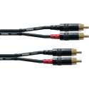 CABLE AUDIO "CORDIAL" 2 / RCA M - 2 / RCAM 1.5M, 3M OU 6M