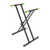 SUPPORT DOUBLE X KSX2 "GRAVITY" DEUX NIVEAUX NOIR