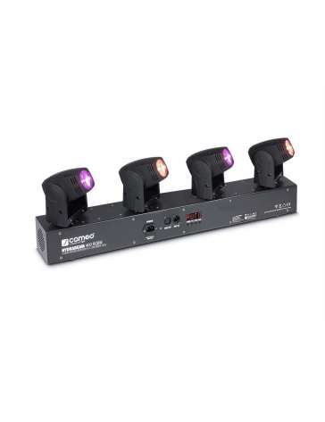 SET DE 4 PROJECTEURS ASSERVIS HYDRABEAM400RGBW CAMEO 4 X 10W DMX