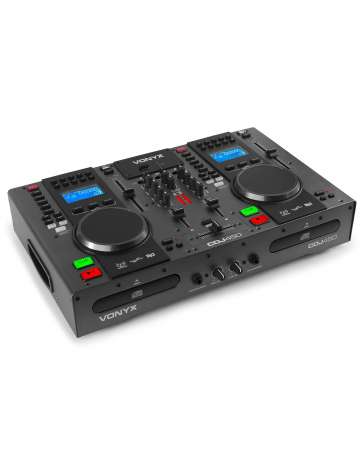 DOUBLE LECTEUR CDJ450 VONYX CD/MP3/USB/MIXEUR/BT