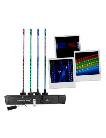 PACK DE 4 STICK A LED AUTONOMES FREEDOMSTICKX4 CHAUVET DMX