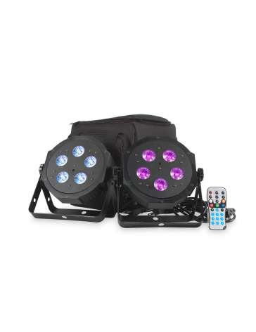 VPARPAK "ADJ" LOT DE 2 PROJECTEURS A LED 5X4W RBGA