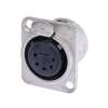 CHASSIS  XLR FEMELLE "NEUTRIK" EN 5 BROCHES