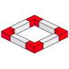 ANGLE STRUCTURE CARRE  ALU AGQUA-02 "CONTEST" 290MM